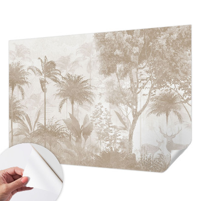 Self-adhesive photo wallpaper with a tropical landscape design