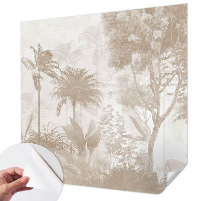 Self-adhesive photo wallpaper with a tropical landscape design