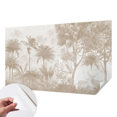 Self-adhesive photo wallpaper with a tropical landscape design
