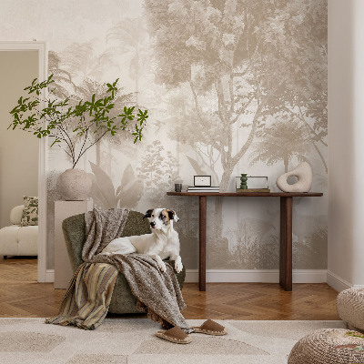 Self-adhesive photo wallpaper with a tropical landscape design
