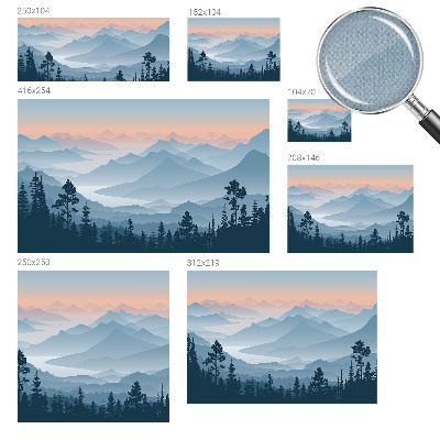 Peel and stick wallpaper mural Mountain panorama