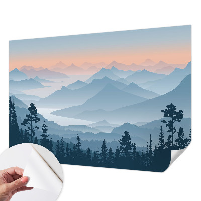 Peel and stick wallpaper mural Mountain panorama