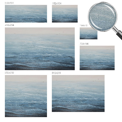 Stick-on wall mural with a calm sea motif