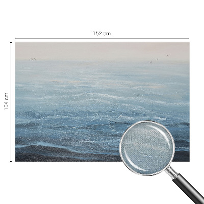 Stick-on wall mural with a calm sea motif