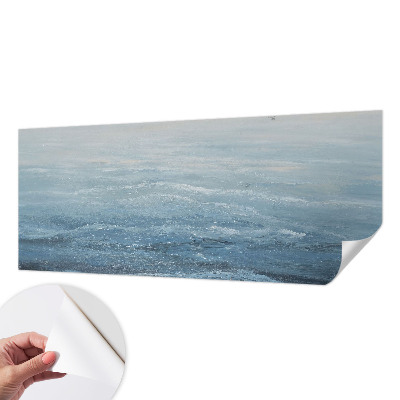 Stick-on wall mural with a calm sea motif