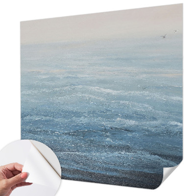 Stick-on wall mural with a calm sea motif