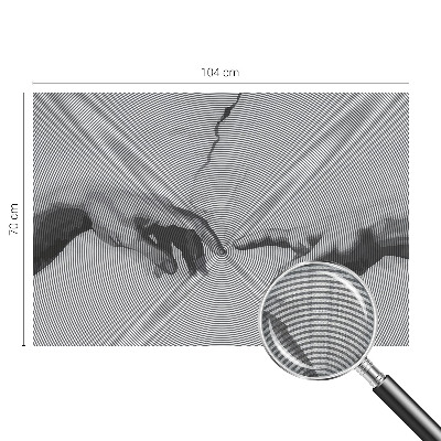 Removable wall mural featuring the Hypnotic Hands design