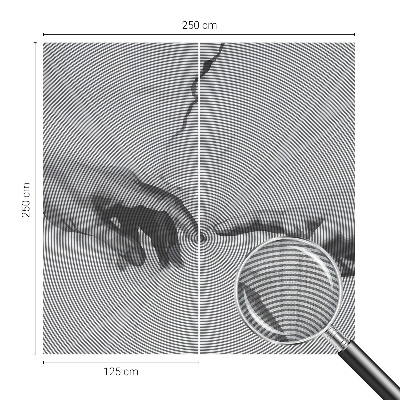 Removable wall mural featuring the Hypnotic Hands design