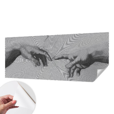 Removable wall mural featuring the Hypnotic Hands design