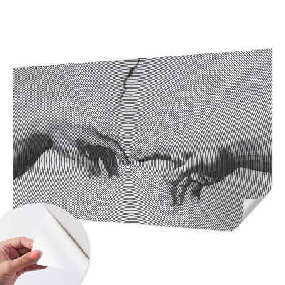 Removable wall mural featuring the Hypnotic Hands design