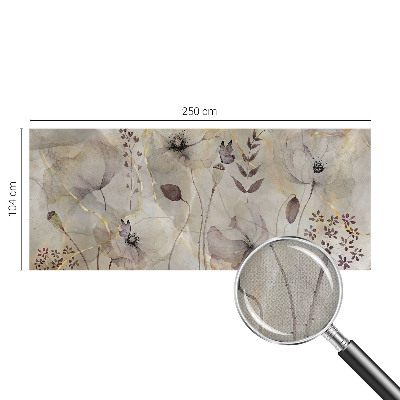 Removable wall mural wallpaper with a delicate floral design