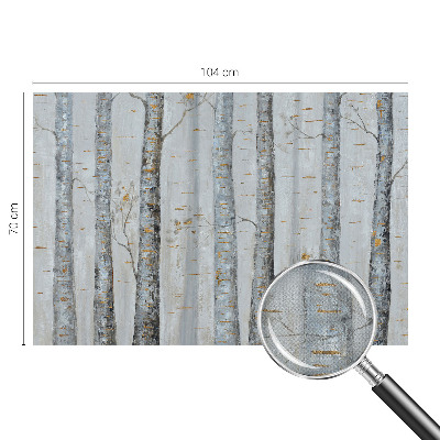 Peel and stick wall mural for living room Birch trees