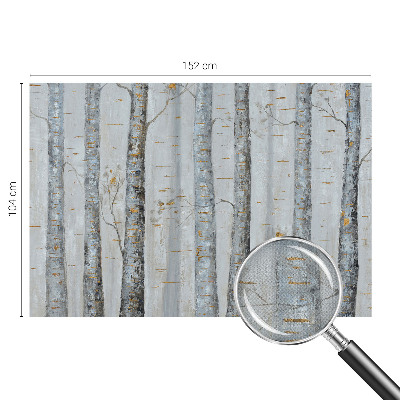 Peel and stick wall mural for living room Birch trees