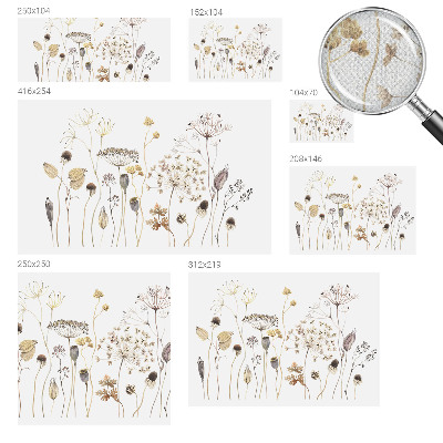 Peel and stick wall mural for kids' room Wildflowers
