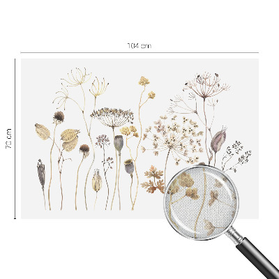 Peel and stick wall mural for kids' room with a wildflowers design