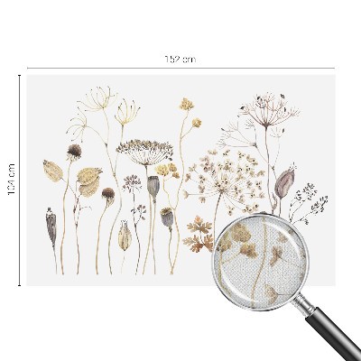 Peel and stick wall mural for kids' room with a wildflowers design