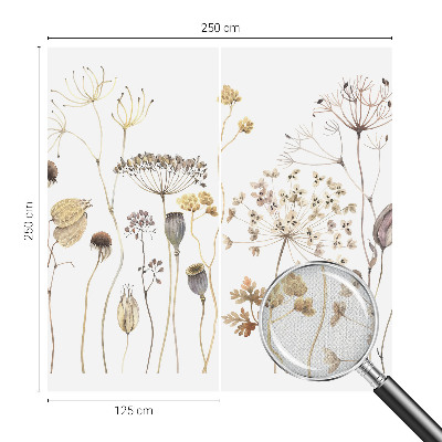 Peel and stick wall mural for kids' room with a wildflowers design