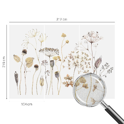 Peel and stick wall mural for kids' room Wildflowers