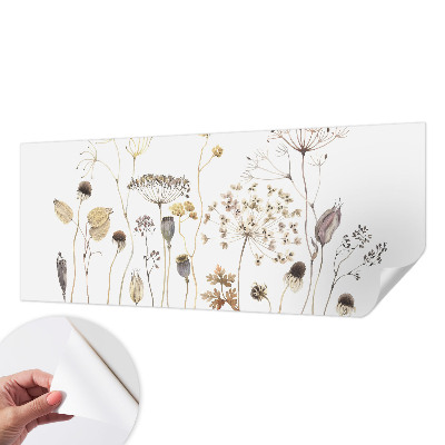 Peel and stick wall mural for kids' room Wildflowers