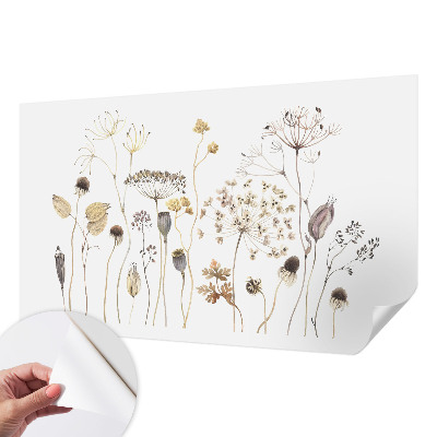 Peel and stick wall mural for kids' room Wildflowers