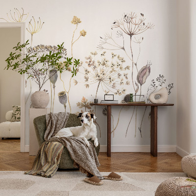 Peel and stick wall mural for kids' room Wildflowers