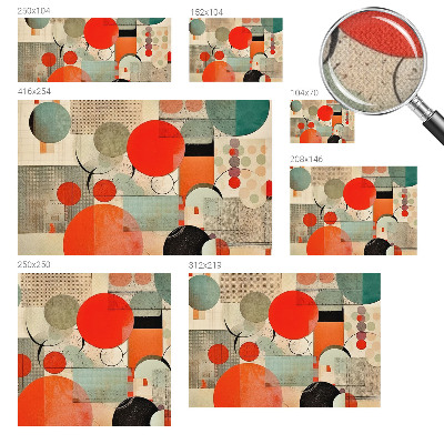 Peel and stick wall mural for bedroom with a colorful abstract design