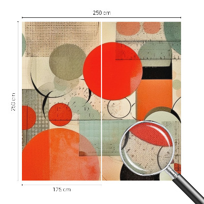 Peel and stick wall mural for bedroom with a colorful abstract design