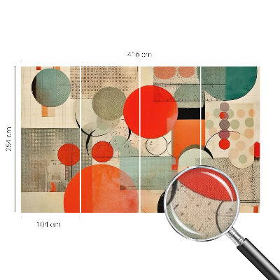 Peel and stick wall mural for bedroom with a colorful abstract design