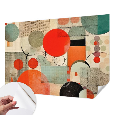 Peel and stick wall mural for bedroom Colorful abstraction