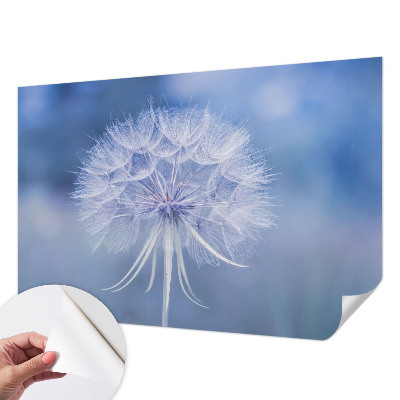 3D wall mural with a blue delicate pattern