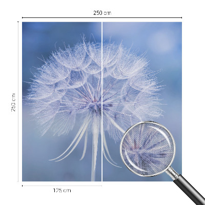 3D wall mural with a blue delicate pattern