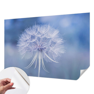 3D wall mural with a blue delicate pattern
