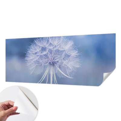 3D wall mural with a blue delicate pattern