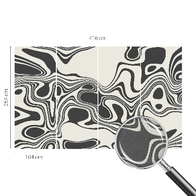 3D photo wallpaper mural with a dynamic lines design