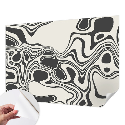 3D photo wallpaper mural with a dynamic lines design