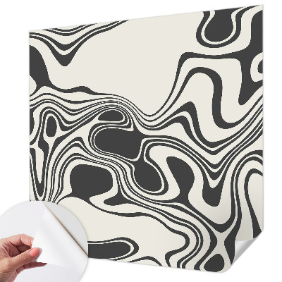 3D photo wallpaper mural with a dynamic lines design