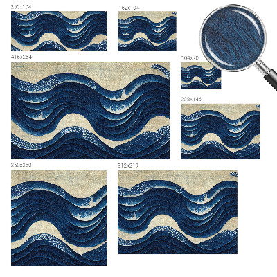 Children's wall mural featuring oceanic forms