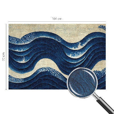 Children's wall mural featuring oceanic forms