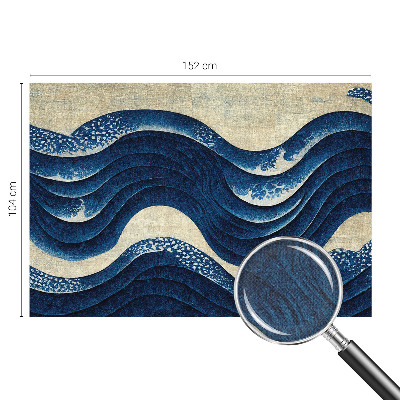 Children's wall mural featuring oceanic forms