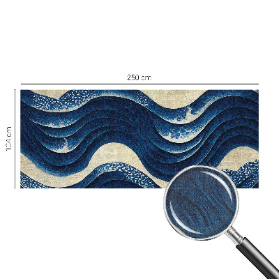 Children's wall mural featuring oceanic forms