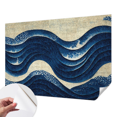 Children's wall mural featuring oceanic forms