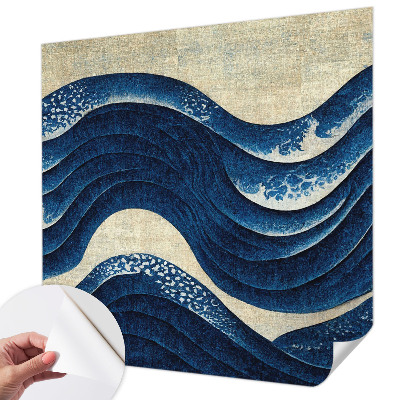 Children's wall mural featuring oceanic forms