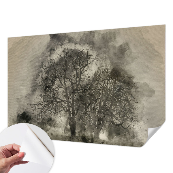 Baby room wall mural Mysterious trees