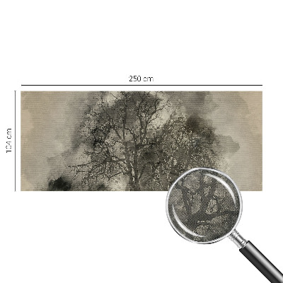 Baby room wall mural with a mysterious trees motif