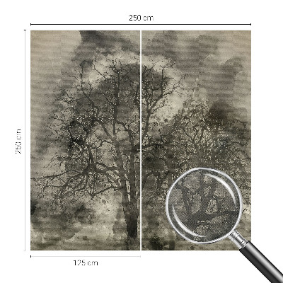Baby room wall mural Mysterious trees