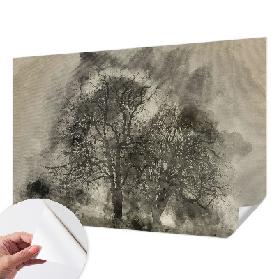 Baby room wall mural Mysterious trees