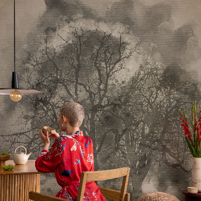 Baby room wall mural Mysterious trees