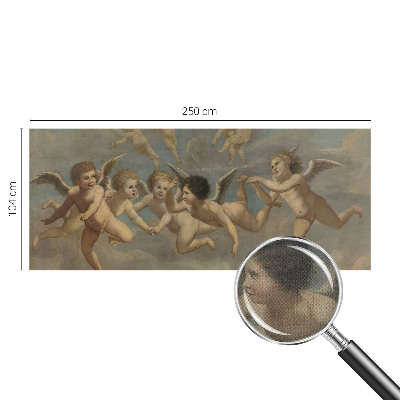 Peel and stick wall mural featuring angelic figures