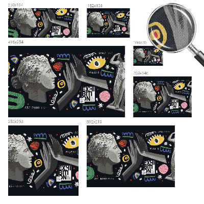 Peel and stick wallpaper mural A colorful exhibition