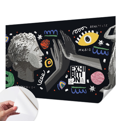 Peel and stick wallpaper mural A colorful exhibition